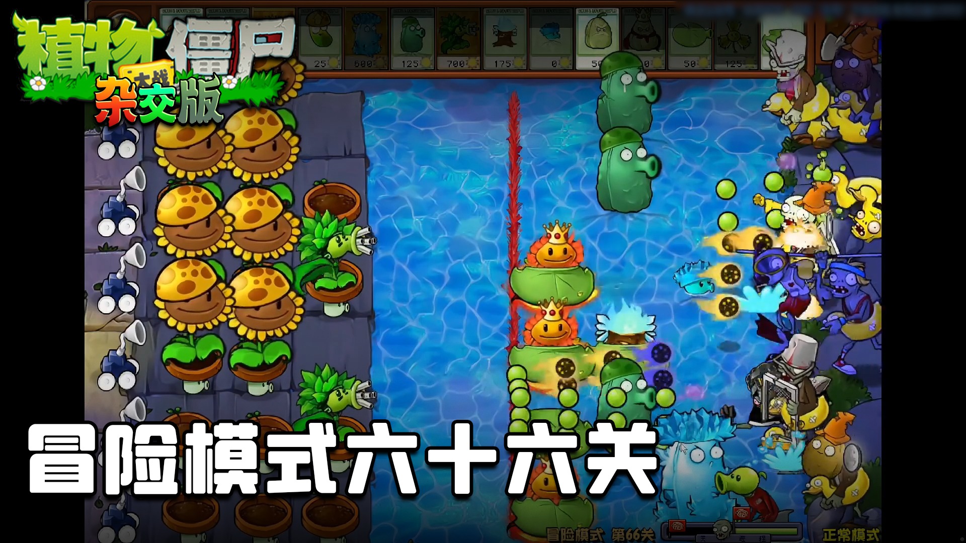 董小飒《植物大战僵尸杂交版》实况第六十三集：冒险模式六十六关