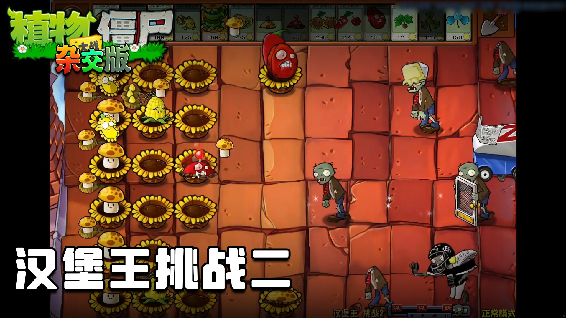 董小飒《植物大战僵尸杂交版》实况第八十二集：汉堡王挑战二