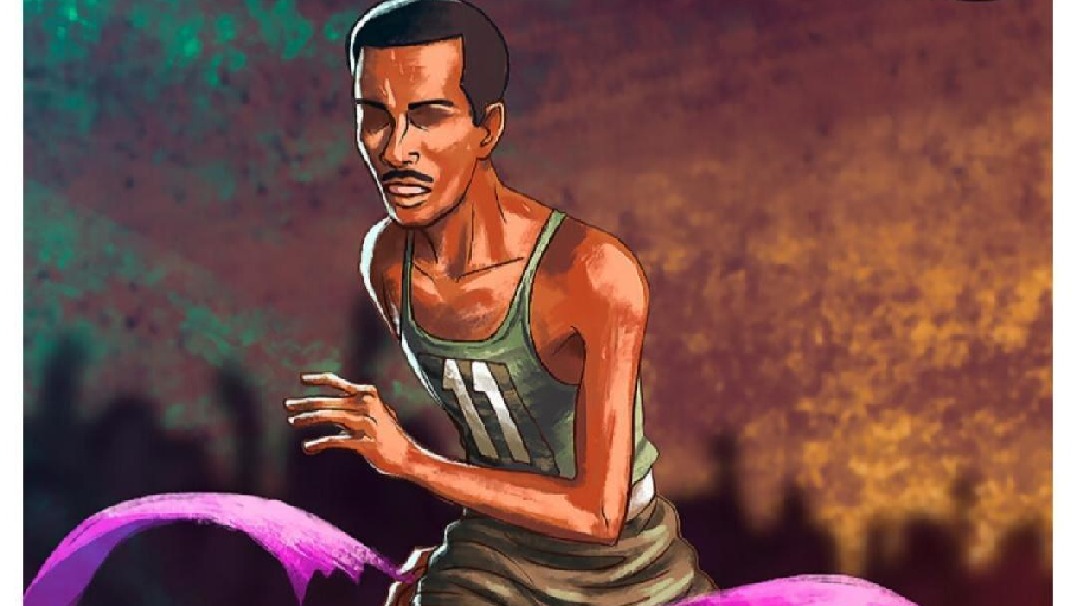 我骑电驴可能都没有他光脚跑的快