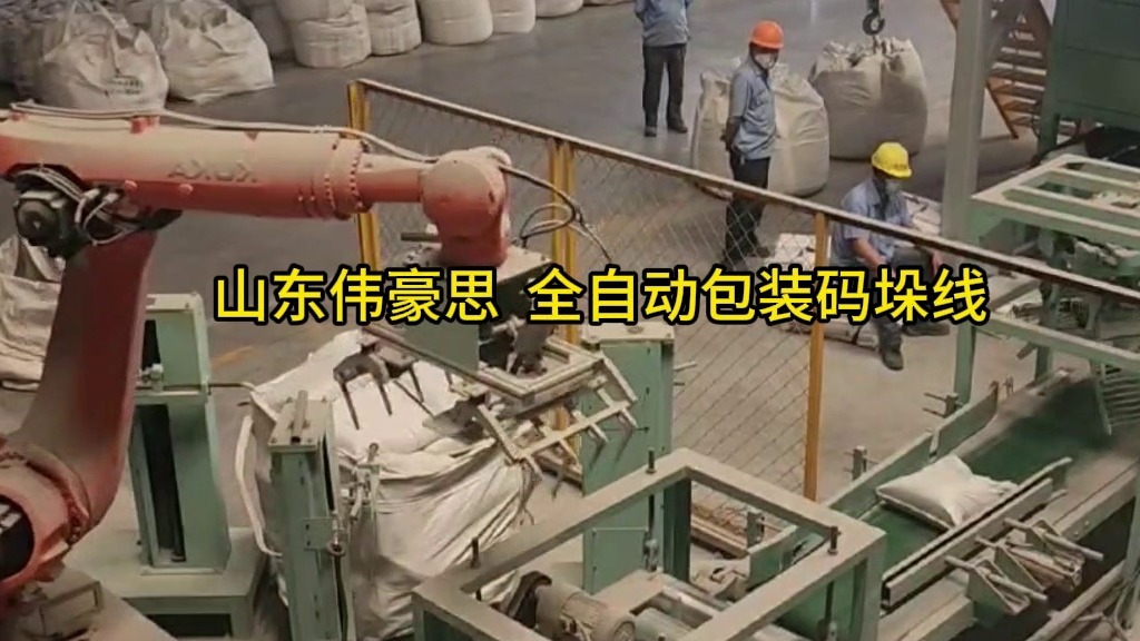 白炭黑智能包装码垛机 全自动包装码垛流水线