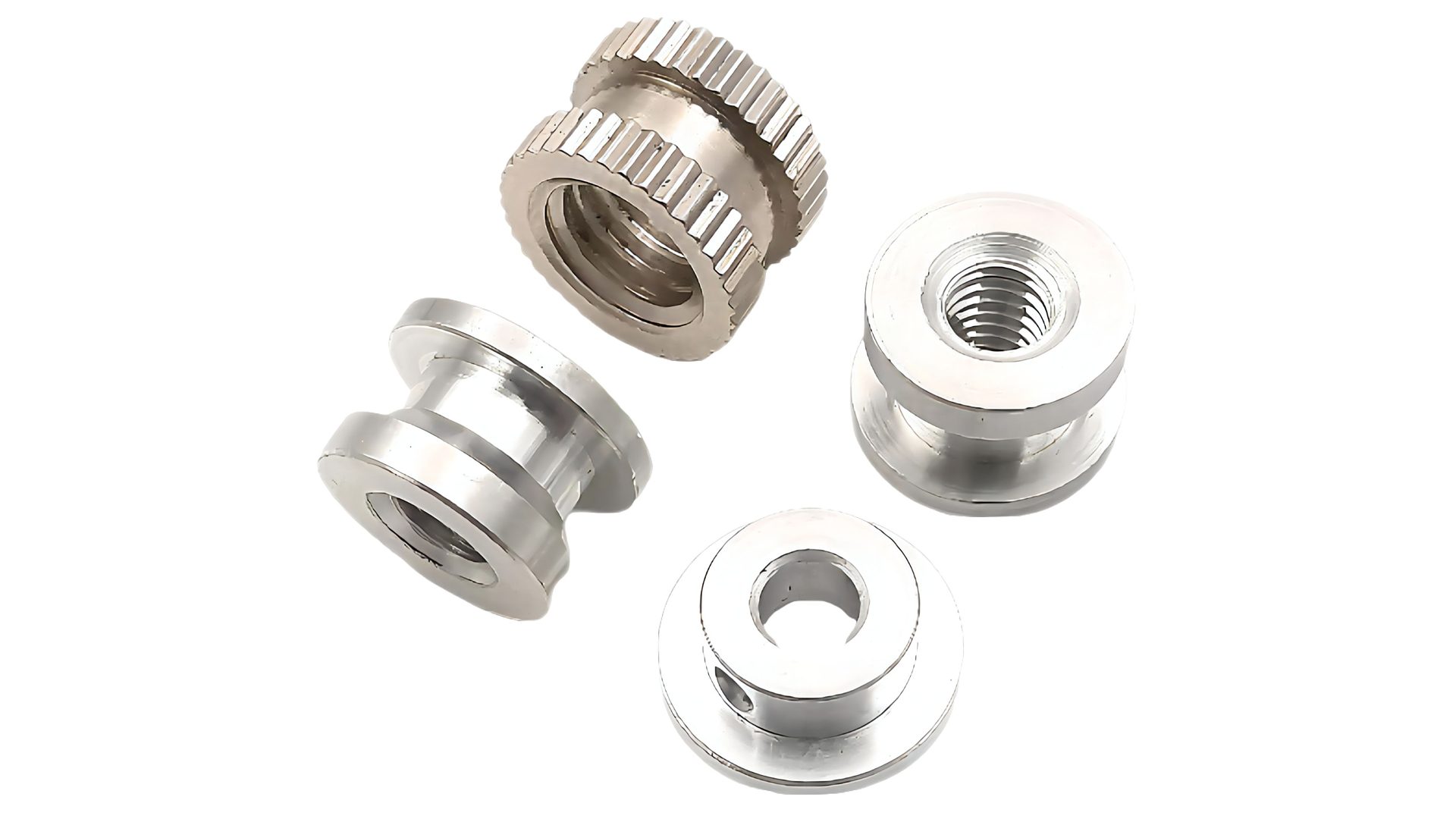 高精密6061航空铝合金滚花螺母