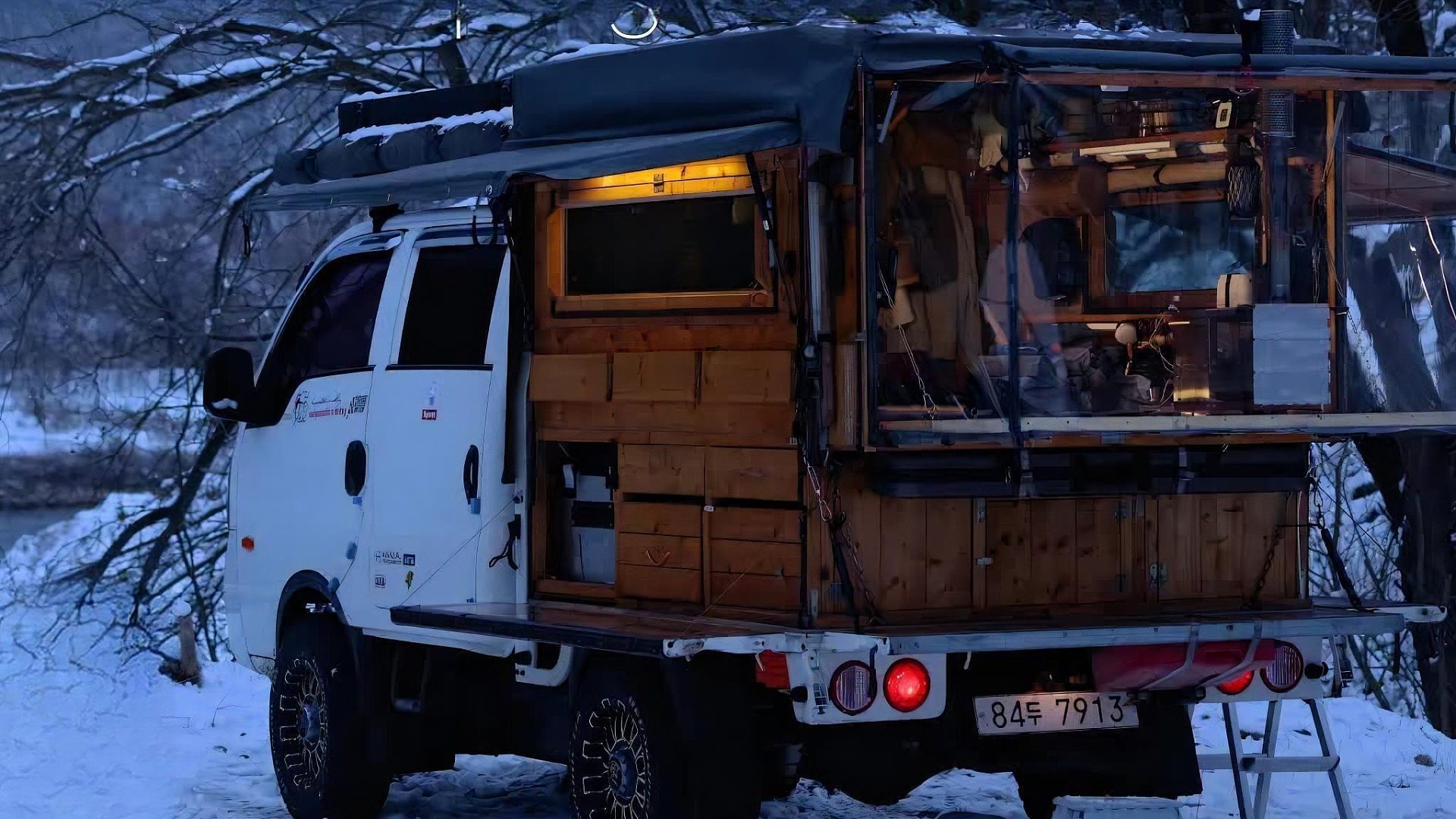 自制房车雪天露营的一天（第三集）