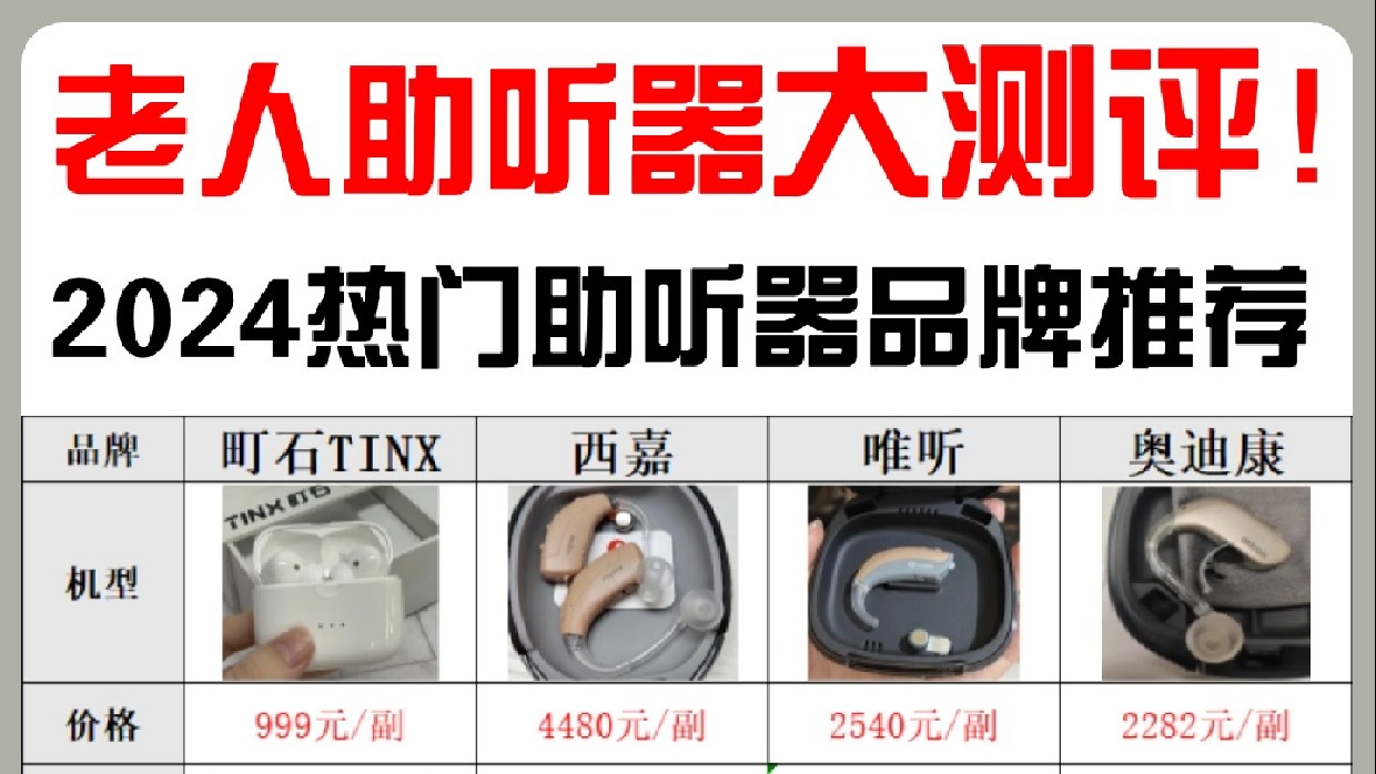 老人助听器大测评！2024热门助听器品牌推荐