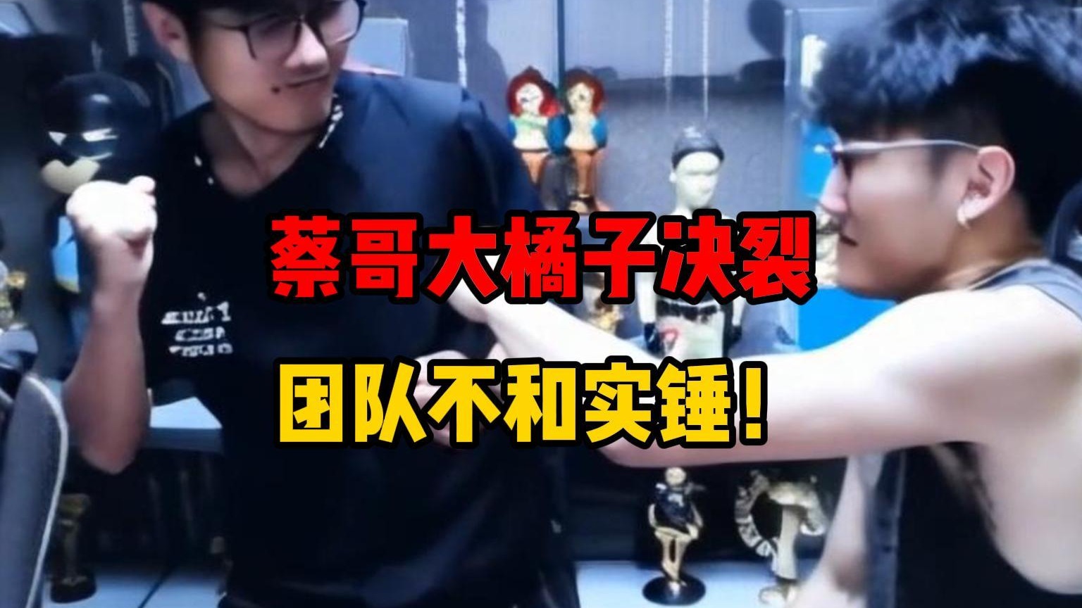 蔡哥大橘子决裂，团队不和实锤！