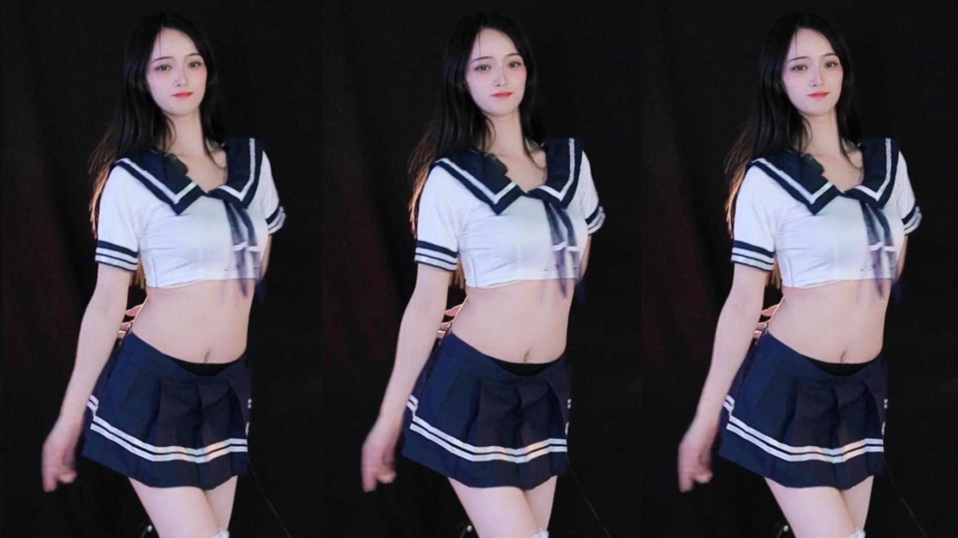 【圣鲸-若雪】美少女还得是水手服配白丝~