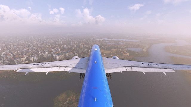 厦航波音787降落达卡国际机场