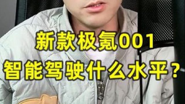 新款极氪001 智能驾驶什么水平