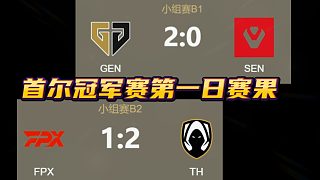 首爾冠軍賽第一日賽果：GENG完勝SEN  FPX惜敗TH