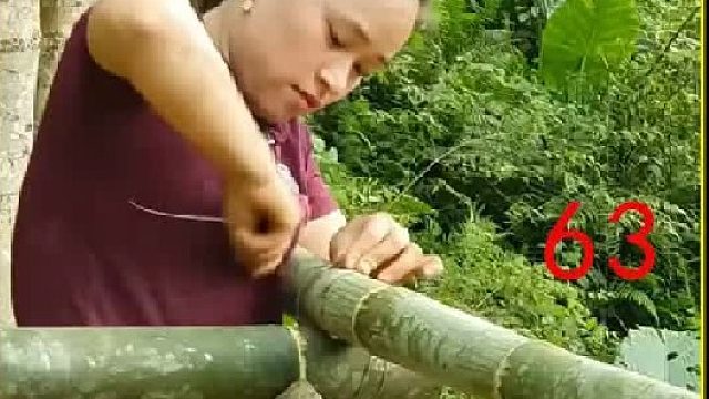 荒野建造 - 收获奇特的木鳖果  有小伙伴知道这个水果吗