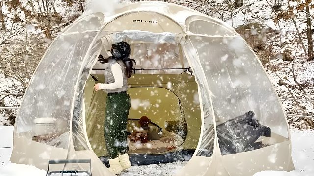 和小狗的雪中露营体验（第一集）