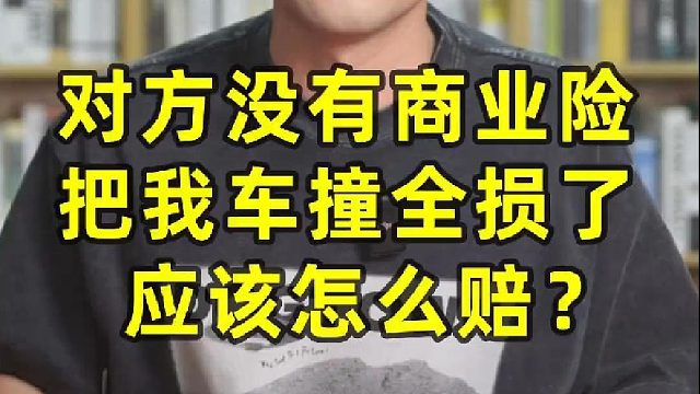 对方没有商业险，把我车撞全损了应该怎么赔