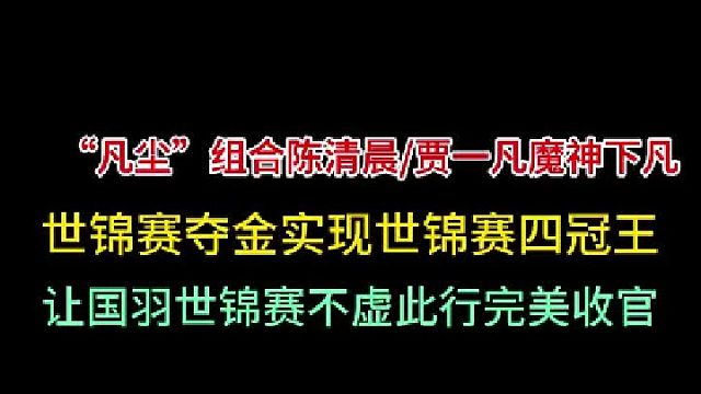 第三集 “凡尘”组合陈清晨_贾一凡世锦赛夺冠，创世锦赛四冠王辉煌成就