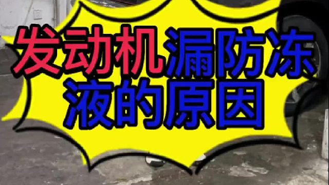 汽车发动机漏防冻液的原因？汽车发动机漏防冻液怎么维修