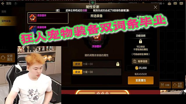 狂人DNF：狂人死磕宠物装备直接双词条力量加30毕业