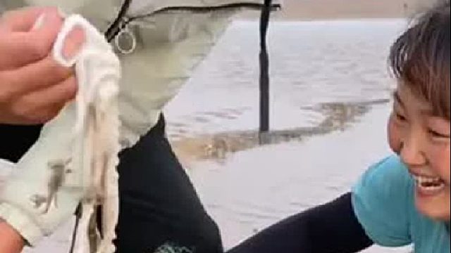 户外赶海抓海鲜