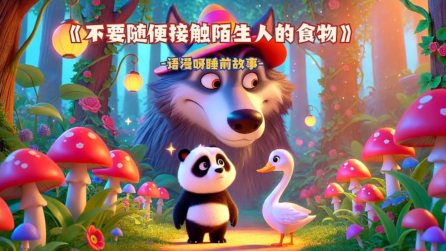 儿童睡前故事：《不要随便接触陌生人的食物》