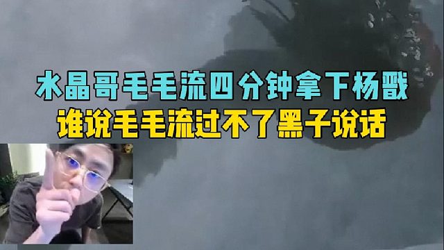 水晶哥毛毛流四分钟拿下杨戬，谁说毛毛流过不了黑子说话