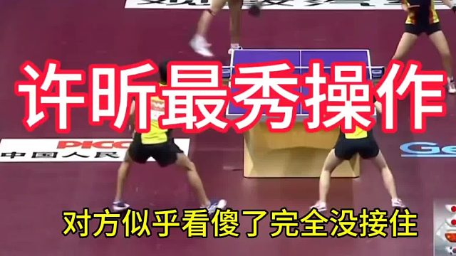 许昕最秀的操作，对方直接都看傻了，刘国梁起立鼓掌