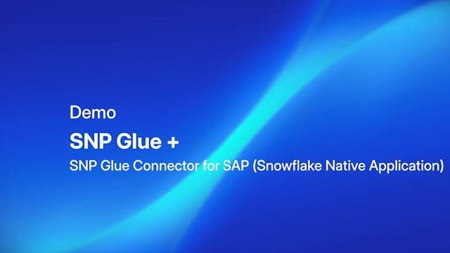 SAP 数据集成 Demo演示：SNP Glue与Snowflake无缝集成实时传输数据