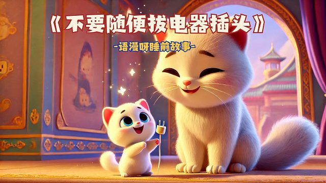 儿童睡前故事：《不要随便拔电器插头》