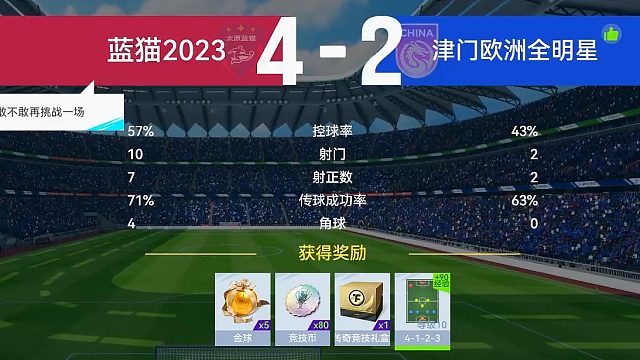 最佳球会-天梯赛-蓝猫2023VS津门欧洲全明星