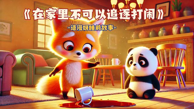 儿童睡前故事：《在家里不可以追逐打闹》