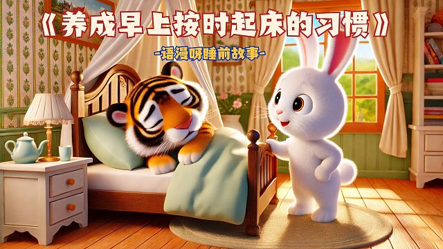 儿童睡前故事：《养成早上按时起床的习惯》