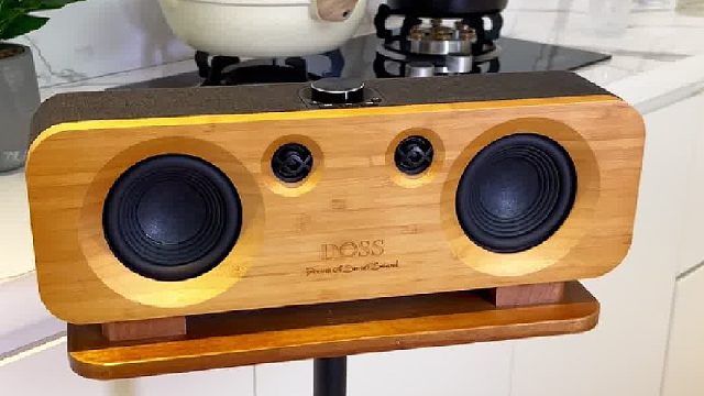 桌面原木布艺居家轻奢蓝牙音箱