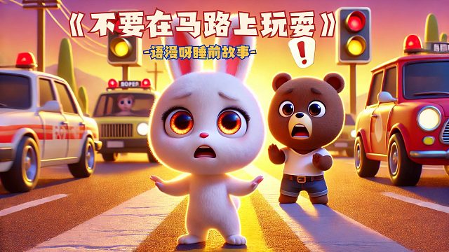 儿童睡前故事：《不要在马路上玩耍》