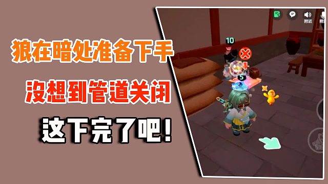 狼在暗处准备下手，没想到管道关闭，这下完了吧？