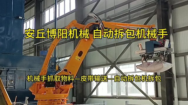 胶粉全自动拆垛拆包系统 机械手自动拆垛拆包机展示
