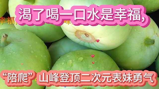 渴了喝一口水“陪爬”是幸福,二次元表妹山峰登顶勇气，10月8日