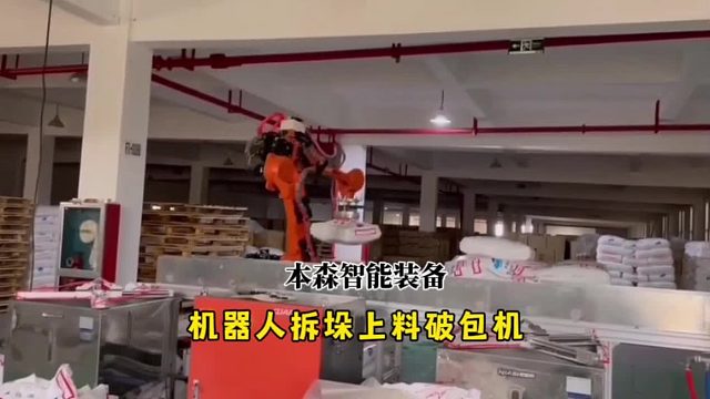 机器人拆垛上料破包机