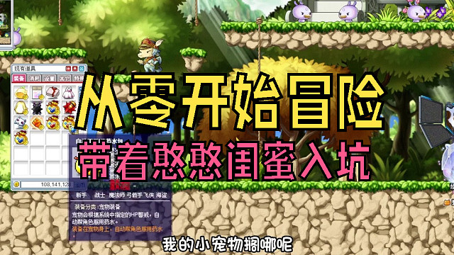 从零开始冒险：带着憨憨闺蜜入坑冒险岛，这家伙笨的可爱啊