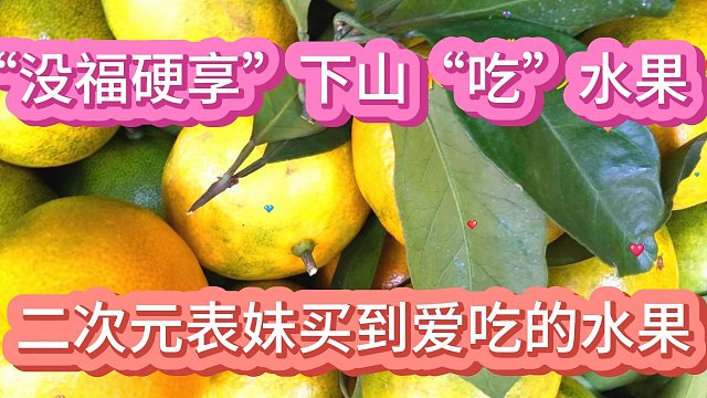 “没福硬享”下山“吃”水果“二次元表妹“先甜后也甜”,10月19日 (1)