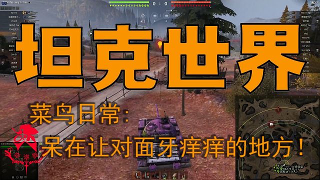 坦克世界—菜鸟日常：呆在对面牙痒痒的地方！