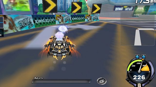 QQ飞车朕哥：S车镇海之戟孙策直线测试226！特效有点像吕布