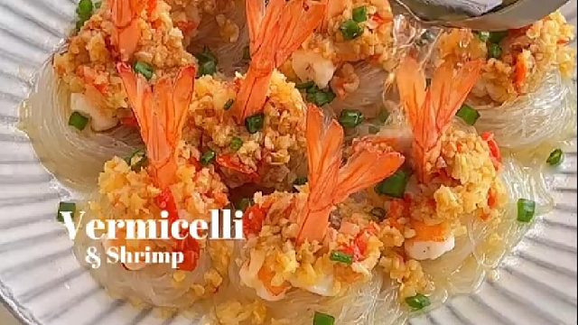 好吃又好看的蒜蓉粉丝虾巨简单