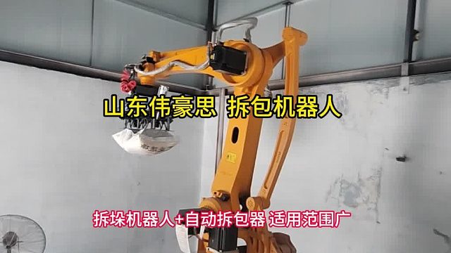 片碱自动破袋机械手 全自动机器人拆包机 山东伟豪思