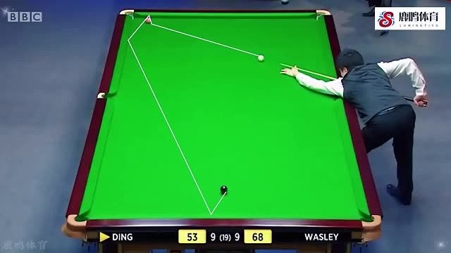 丁俊晖最艰难的一局，两颗球连鞭三杆斯诺克，做球堪比计算机！ 