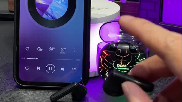 DOSS电竞游戏蓝牙耳机低延迟长续航降噪
