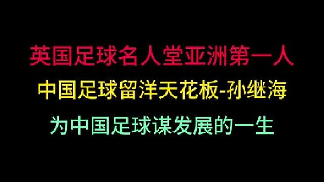 第二集中国足球留洋天花板--孙继海，死心塌地为中国足球谋发展的一生！ 