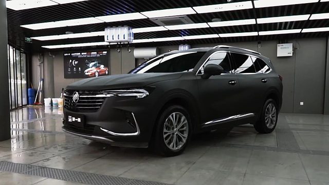 车窗膜十大品牌？别克昂科威改色PET磨砂黑