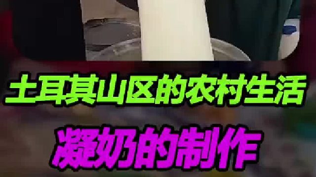 土耳其山区农村日常生活 凝乳的制作
