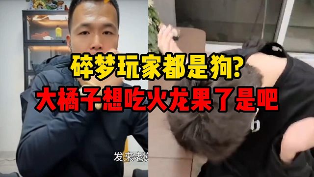 碎梦玩家都是狗？大橘子想吃火龙果了是吧