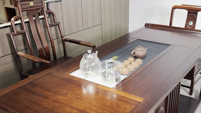 长沙新中式家具花梨木茶台，开启诗意茶韵生活