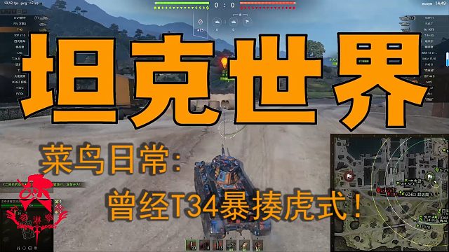 坦克世界—菜鸟日常：曾经T34暴揍虎式!