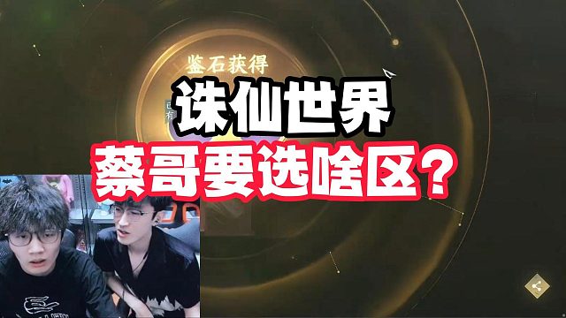 诛仙世界蔡哥要选啥区？
