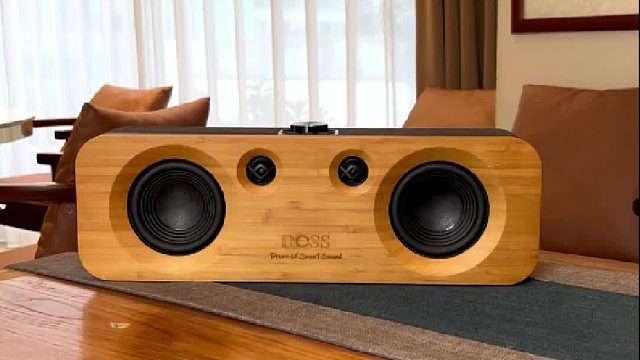 竹木加布艺材质设计清香高雅居家蓝牙音响