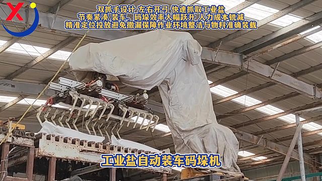 双抓手设计左右开弓快速抓取工业盐节奏紧凑装车码垛效率大幅跃升人力成本锐减精准定位投放避免撒漏